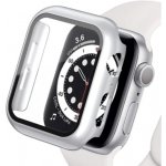 SES 2v1 Kryt s ochranným sklem na Apple Watch Apple Watch 44 mm 4.série - stříbrný 8657 – Zboží Živě