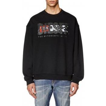 DIESEL S-NABEL-M SWEAT-SHIRT černá