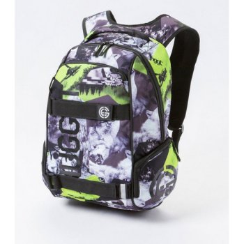 Nugget Bradley E Territory Lime Print šedá batoh 24 l