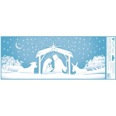 Okenní fólie pruh 60 x 22,5 cm, Betlém s glitry č.1 – Hledejceny.cz