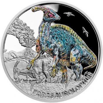 Česká mincovna Stříbrná mince Pravěký svět Parasaurolophus proof 1 oz