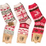 Zimní ponožky z 100% vlny alpaky 3 páry vánoční motiv – Hledejceny.cz