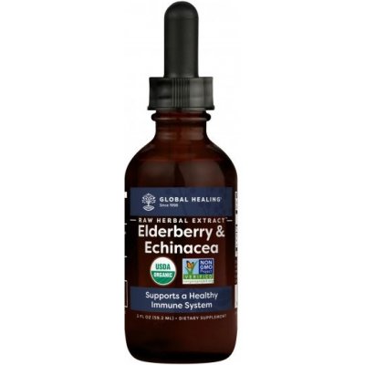 Global Healing RAW extrakt z echinacey a černého bezu 59,2 ml