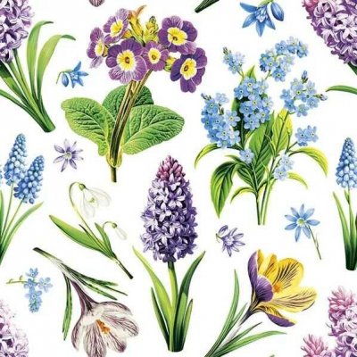 Pol-Mak Collection Ubrousek 33x33cm Květiny jarní – Zbozi.Blesk.cz