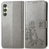 Pouzdro a kryt na mobilní telefon Samsung PROTEMIO 68706 ART FLOWER S Peněženkový obal pro Samsung Galaxy A25 5G šedý