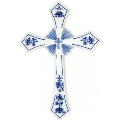 Cibulák svatý kříž závěsný 30 cm originální český porcelán Dubí – Hledejceny.cz