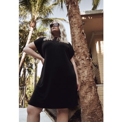 Urban Classics letní modální šaty s malými rukávy 200 g/m černá – Zboží Mobilmania
