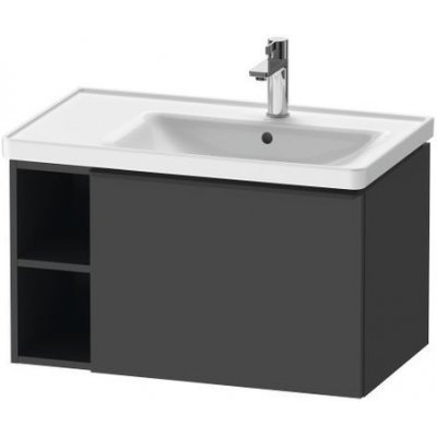 Duravit D-Neo Skříňka pod umyvadlo 78,4 cm, pravá, grafitová matná DE425704949