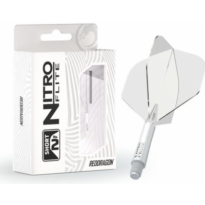 Red Dragon Nitro Flite - No2 - white & clear - short – Zboží Dáma