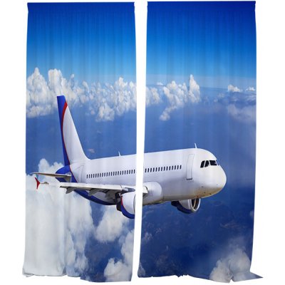 IMPAR Závěsy Letadlo (Rozměr : 140x250, Materiál: Interlock) – Hledejceny.cz