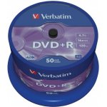 Verbatim DVD+R 4,7GB 16x, Advanced AZO+, cakebox, 50ks (43550) – Sleviste.cz