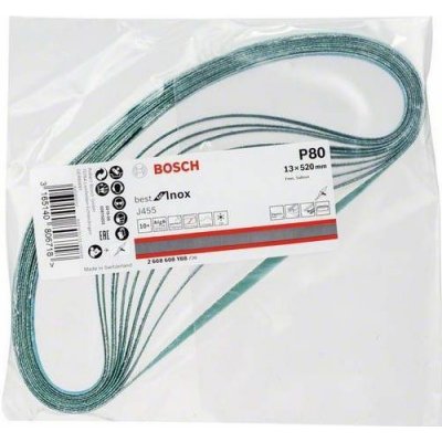 Brusný pás Bosch Best for Inox J455 - 13 x 520 mm, hr.80, 10ks (2608608Y88) – Zbozi.Blesk.cz