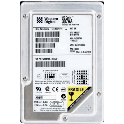 WD 30,70GB PATA IDE/ATA 3,5", WD307AA – Zbozi.Blesk.cz