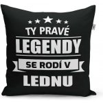 Sablio Polštář Ty pravé legendy se rodí v lednu 40x40 – Zboží Mobilmania