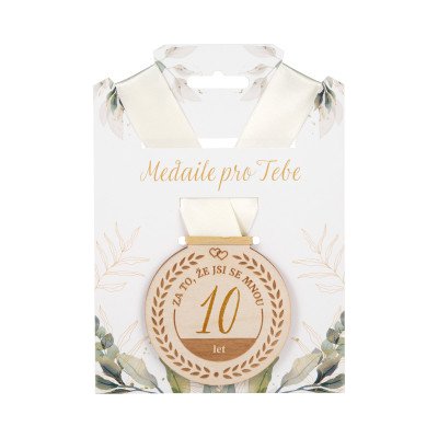 ALBI Dřevěná medaile 10 let – Zboží Dáma