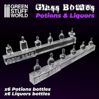 Dekorace Green Stuff World: Resin Potion and Liquor Bottles – Zboží Mobilmania