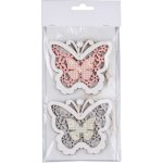 Závěs dřevo 2ks 95x85mm motýli mix, barevná – Sleviste.cz