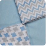 XKKO Bambusové ubrousky Scandinavian Baby Blue MIX 9ks 30x30