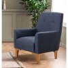 Křeslo Atelier del Sofa Wing Chair Vina Dark Blue Atlantic Pine