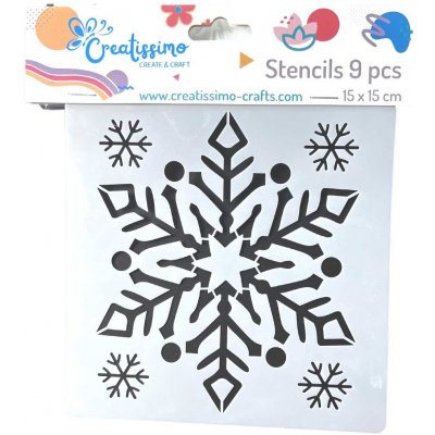 Creatissimo plastová šablona Sněhové vločky set 9 ks 15x15 cm – Zboží Dáma Creatissimo plastová šablona Sněhové vločky set 9 ks 15x15 cm – Zboží Dáma