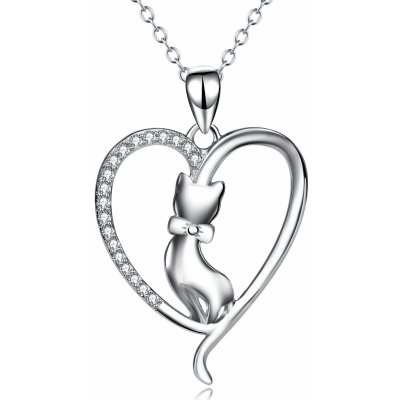 Olivie Stříbrný kočka v srdci 5075 – Zboží Mobilmania