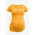 Bobánek těhotenské tričko krátký rukáv hořčicové – Hledejceny.cz