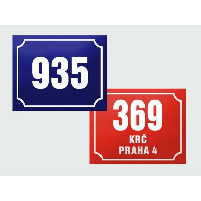 Plastová domovní tabulka - číslo popisné, orientační (pražská norma) Alerion – Hledejceny.cz