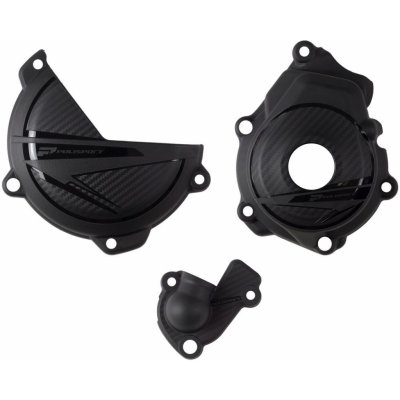 POLISPORT sada krytu alternátoru, spojky a vodního čerpadla KTM SX-F 250/350 23-25; XC-F 250/350 23-25; HUSQVARNA FC 250/350 23-25; FX 350 23-25 barva černá – Hledejceny.cz