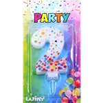 Wiky Párty svíčka číslo 2 zlatá – Sleviste.cz