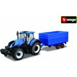 Bburago Farm Tractor New Holland W8 s vlečkou 1:32 – Zboží Mobilmania