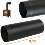 BG-Invest komínová trubka 160 mm 0,25 m černá – Sleviste.cz