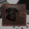 Peněženka Pánská s motivem pro milovníky psů s obrázkem pejska Beauceron 3 Pánská hnědá peněženka Enzo