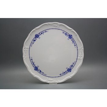 Bohemia Porcelán 1987 Dortový talíř Marie Louise Royal Blue BB 32cm