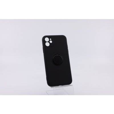 Pouzdro Bomba Měkký silikonový obal s kroužkem pro iPhone - černý iPhone 11 P006_IPHONE_11_BLACK