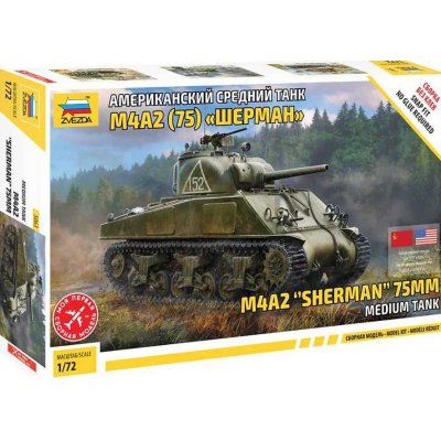 Zvezda M4 A2 75mm Sherman Medium Tank 5063 1:72 – Zbozi.Blesk.cz