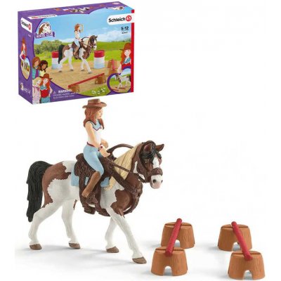 SCHLEICH Horse Club Western-Reitset – Mit Hannah, Pferd & Fässern Für Kinder Ab 5
