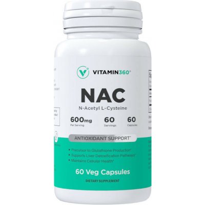 Vitamin360 NAC 600 mg 60 veganských kapslí – Hledejceny.cz