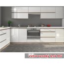 Kondela LINE WHITE 2,6m, bílý vysoký lesk HG