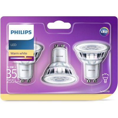 Philips bodová, 3,5W, GU10, teplá bílá 3ks – Zboží Mobilmania