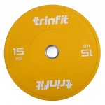 TRINFIT Olympijský kotouč Bumper Plate Training 15 kg 50 mm – Zboží Mobilmania