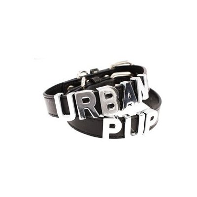 Urban Pup obojek pro psy Personalised s nápisem PUP chrom