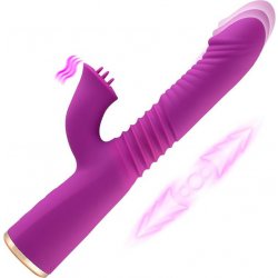 HiSmith HSG007 Conner Telescopic Dual Stimulation Vibrator Purple