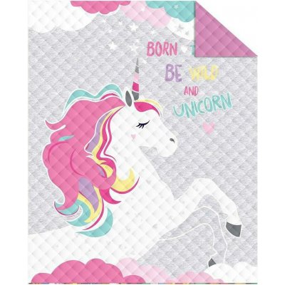 Detexpol přehoz na postel Jednorožec grey 170 x 210 cm – Zboží Dáma