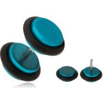 Šperky eshop Azurově modrý fake plug do ucha akrylová kolečka PC01.20 – Zbozi.Blesk.cz