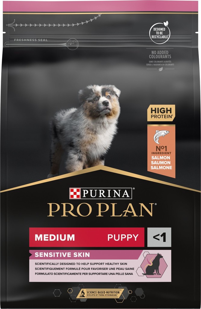 Purina Pro Plan Medium Puppy Sensitive Skin losos 3 kg