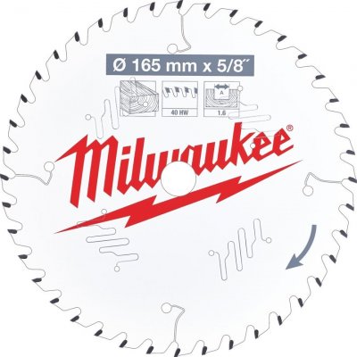 Milwaukee 4932471312 pilový kotouč 165x15,87x1,6mm 40Z – Zboží Dáma
