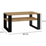 Topeshop Lawa MODERN 1P dub artisan černý – Zboží Dáma Topeshop Lawa MODERN 1P dub artisan černý – Zboží Dáma