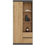 Topeshop RS-80 BILY ANTRACYT/DĄB ARTISAN kancelářská skříň – Zboží Dáma