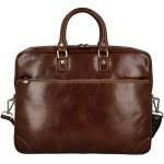 Luxusní kožená business taška Benedikt hnědá – Zbozi.Blesk.cz