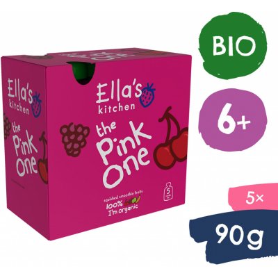 Ella's Kitchen BIO PINK ONE ovocné smoothie s dračím ovocem 5 x 90 g – Hledejceny.cz